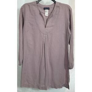 Patagonia Women’s Hemp Blend Tunic Top Purple Long Sleeve Size 8